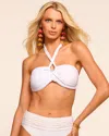 Ramy Brook Arielle Convertible Bandeau Bikini Top In White
