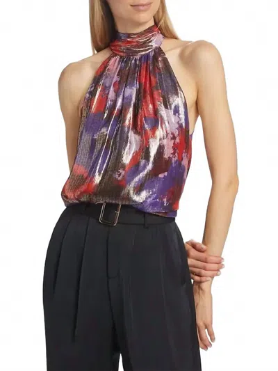 Ramy Brook Arielle Halter Top In Red Multi