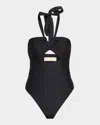 Ramy Brook Arielle Convertible Bandeau One Piece Swimsuit In Black