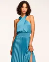 Ramy Brook Arina Halter Maxi Dress In Western Blue