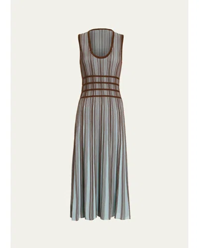 Ramy Brook Arlette Knitted Midi Dress In Blue
