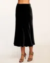 Ramy Brook Arrius Velvet Slip Skirt In Black