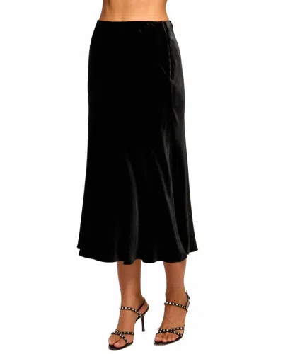 Ramy Brook Arrius Velvet Slip Skirt In Black