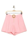Ramy Brook Aspyn Belted Shorts In Pink Tulip