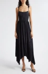 Ramy Brook August Smocked Midi Dress In Black