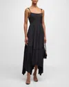 Ramy Brook August Smocked Midi Dress In Black