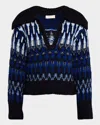 Ramy Brook Augustus Sweater In Lapis Combo Fairisle