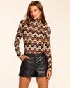 Ramy Brook Aurea Leather Mini Short In Multi