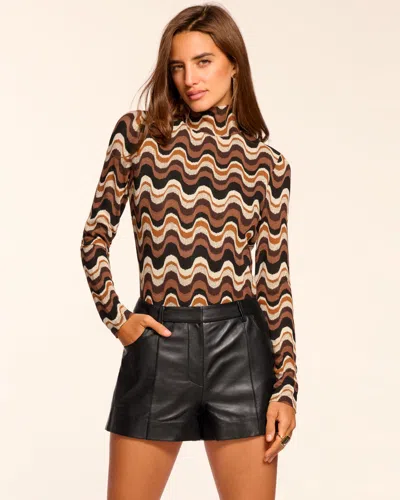 Ramy Brook Aurea Leather Mini Short In Multi