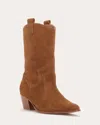 Ramy Brook Austin Suede Western Boots In Brown