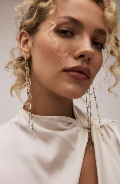 Ramy Brook Ayla Crystal Drop Earrings In Clear Crystal