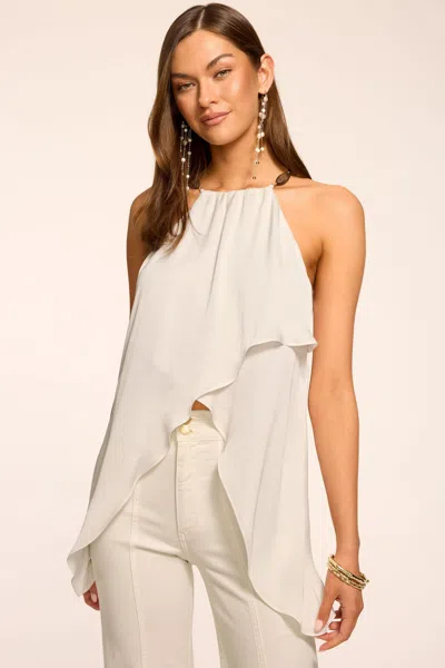 Ramy Brook Ayla High Neck Tank Top In White