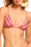 Ramy Brook Sparkle Azura Triangle Bikini Top