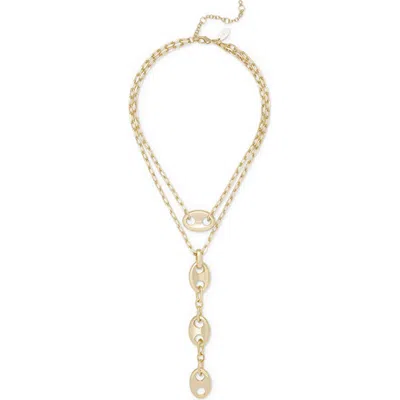 Ramy Brook Azurra Layered Chain Necklace In Black