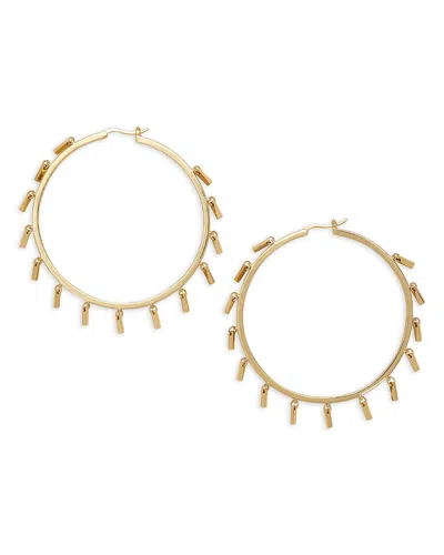 Ramy Brook Bar Jewelry Dangling Bar Hoop Earrings In Gold