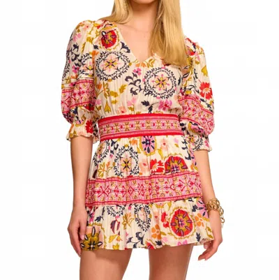RAMY BROOK BARBARA MINI DRESS IN WHITE MAYA COMBO