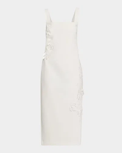 Ramy Brook Barrie Embroidered Midi Dress In White