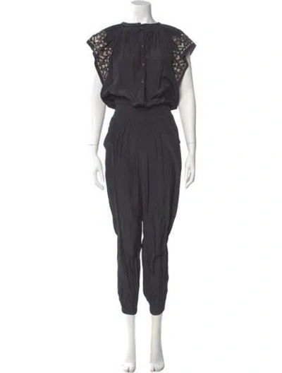 Pre-owned Ramy Brook Bateau Neckline Jumpsuit In Gray