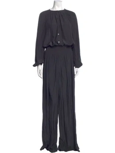 Pre-owned Ramy Brook Bateau Neckline Jumpsuit W/ Tags In Gray