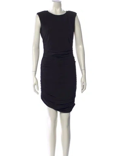 Pre-owned Ramy Brook Bateau Neckline Knee-length Dress In Black