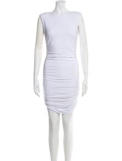 Pre-owned Ramy Brook Bateau Neckline Mini Dress W/ Tags In White