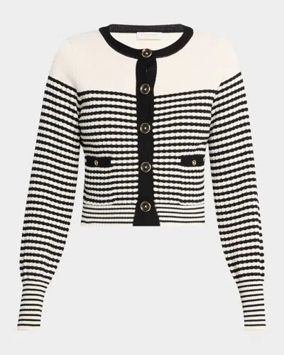 RAMY BROOK BEA TEXTURED STRIPE CARDIGAN