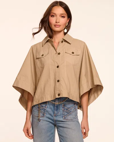 Ramy Brook Beatrice Canvas Jacket In Brown