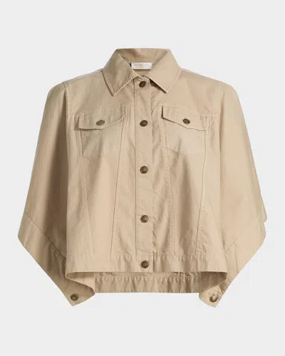 Ramy Brook Beatrice Canvas Jacket In Brown