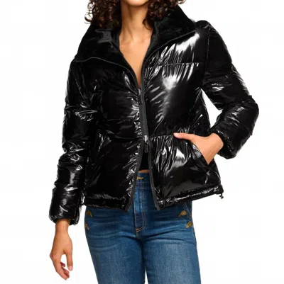 Ramy Brook Beatrice Reversible Puffer Coat In Black / Gold