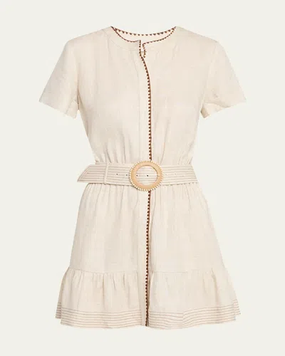 RAMY BROOK BEATRIZ BELTED MINI SHIRTDRESS