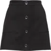 Ramy Brook Behati Button-front Mini Skirt In Black