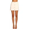 Ramy Brook Behati Button Front Miniskirt In Ivory