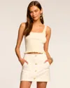 Ramy Brook Behati Cotton Mini Skirt In Ivory