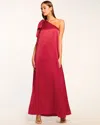 Ramy Brook Benita One-shoulder Gown In Ruby