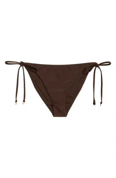 Ramy Brook Benni Side Tie Bikini Bottoms In Brown