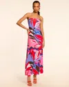Ramy Brook Bernada Abstract Print Strapless Dress In Multi