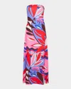 Ramy Brook Bernada Abstract Print Strapless Dress In Multi