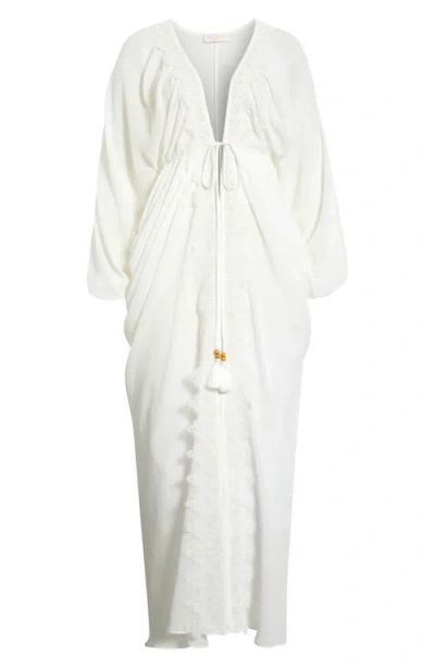 Ramy Brook Bernice Lace Trim Cover-up In White