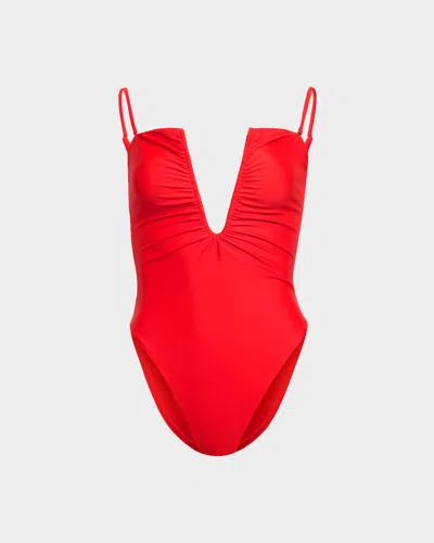 Ramy Brook Bianka Plunging One-piece Swimsuit