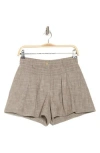 Ramy Brook Billie Pleated Shorts In Sandstone Cotton Stripe