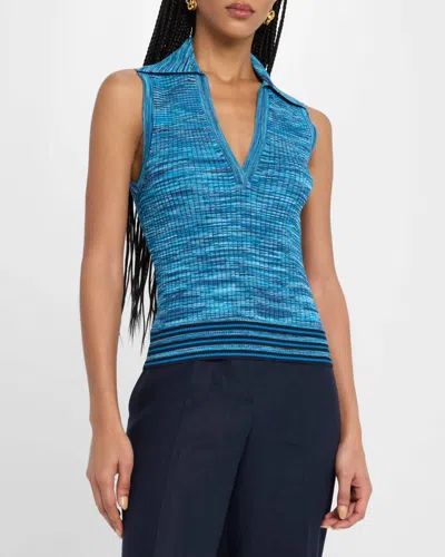 Ramy Brook Birdie Rib Knit Sleeveless Top In Royale Blue