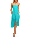 Ramy Brook Blair Strapless Smocked Midi Dress In Blue