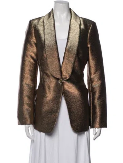 Pre-owned Ramy Brook Blazer In Gold
