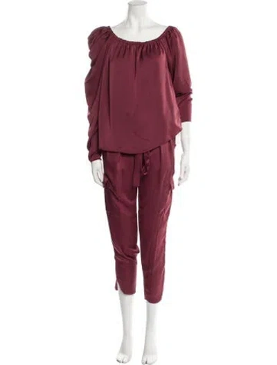 Pre-owned Ramy Brook Blouse In Burgundy