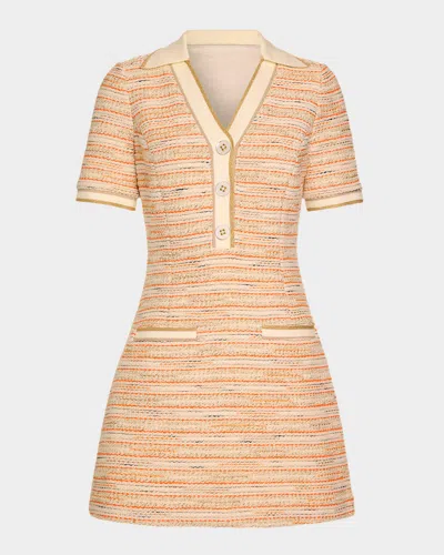 Ramy Brook Blythe Cotton Blend Tweed Minidress In Neutral