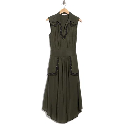 Ramy Brook Bobbie Embellished Dress In Green