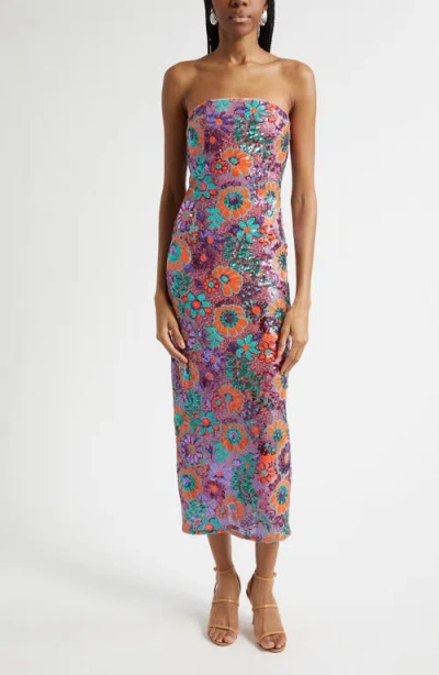 Ramy Brook Bonnie Sequin Strapless Sheath Dress In Multi
