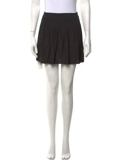 Pre-owned Ramy Brook Braided Accents Mini Skirt In Black