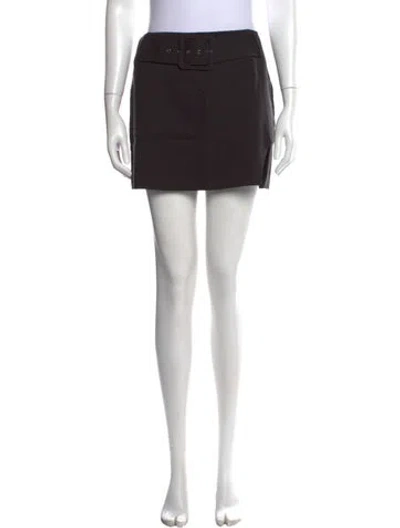 Pre-owned Ramy Brook Braided Accents Mini Skirt In Black