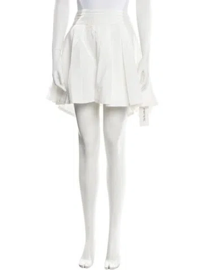 Pre-owned Ramy Brook Braided Accents Mini Skirt In White